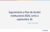 Seguimiento a Plan de Acción Institucional 2020, corte a ...