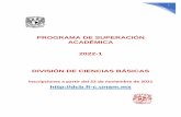 PROGRAMA DE SUPERACIÓN ACADÉMICA 2022-1 DIVISIÓN DE ...