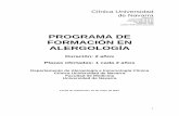 PROGRAMA DE FORMACIÓN EN ALERGOLOGÍA