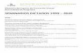 SEMINARIOS DICTADOS 1999 2016 - clacso.org.ar