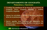 DEPARTAMENTO DE GEOGRAFÍA Naturaleza y funciones