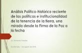Análisis Político-histórico reciente de las políticas e ...