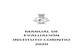 MANUAL DE EVALUACIÓN INSTITUTO CORINTIO 2020