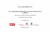 ACTO INFORMATIVO LEY ORGANICA MEJORA CALIDAD EDUCATIVA (LOMCE)