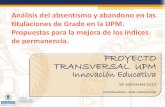 PROYECTO TRANSVERSAL UPM Innovación Educativa