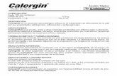 Calergin Loción Tópica INTERACCIONES: Calergin® Óxido de Zinc