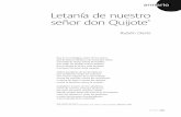 Letanía de nuestro señor don Quijote