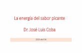 La energía del sabor picante Dr. José Luis Coba