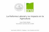 La Reforma Laboral y su impacto en la Agricultura