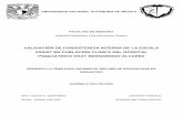 TESIS: VALIDACIÓN DE CONSISTENCIA INTERNA DE LA ESCALA ...