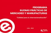 PROGRAMA BUENAS PRÁCTICAS DE MERCADEO Y …