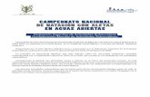 CAMPEONATO NACIONAL DE NATACIÓN CON ALETAS EN AGUAS ABIERTAS