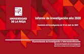 Informe de Investigación año 2020 - Universidad de La Rioja
