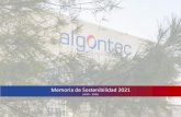 Memoria de Sostenibilidad 2021 - algontec.es