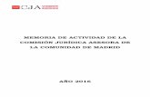 MEMORIA DE ACTIVIDAD DE LA COMISIÓN JURÍDICA ASESORA DE LA …