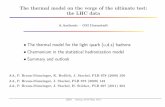 The thermal model for the light quark (u,d,s) hadrons ...