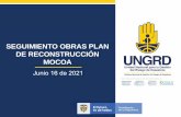 SEGUIMIENTO OBRAS PLAN DE RECONSTRUCCIÓN MOCOA