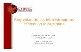 Seguridad de las infraestructuras críticas en la Argentina
