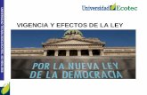 VIGENCIA Y EFECTOS DE LA LEY - ecotec.edu.ec