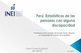 Perú: Estadísticas de las personas con alguna discapacidad