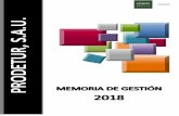 MEMORIA DE GESTIÓN 2018 - Prodetur