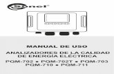 PQM-702, PQM-703, PQM-710, PQM-711 Manual de uso