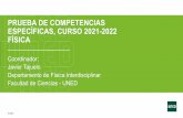 PRUEBA DE COMPETENCIAS ESPECÍFICAS, CURSO 2021-2022 …