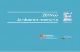 2019ko Jardueren Memoria