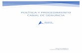 Política Y PROCEDIMIENTO CANAL DE DENUNCIA
