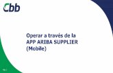 Operar a través de la APP ARIBA SUPPLIER (Mobile)