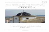 CATÁLOGO DEL PLAN GENERAL DEL MUNICIPIO DE CASTALLA