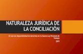 NATURALEZA JURÍDICA DE LA CONCILIACIÓN
