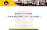 Cuenta Pública 2020 Colegio Inmaculada Concepción de Colina