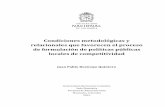 Condiciones metodológicas y relacionales que favorecen el ...