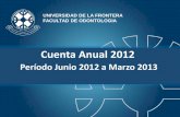 Cuenta Anual 2012 - UFRO