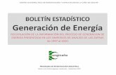 BOLETÍN ESTADÍSTICO Generación de Energía