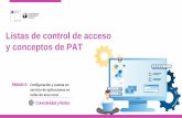 Listas de control de acceso y conceptos de PAT