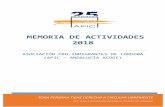 MEMORIA DE ACTIVIDADES 2018 - Apic Acoge