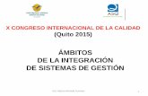 X CONGRESO INTERNACIONAL DE LA CALIDAD (Quito 2015)