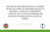 PROCESO DE DOCUMENTACIÓN DE LA NORMA TÉCNICA SECTORIAL DE ...