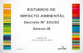ESTUDIOS DE IMPACTO AMBIENTAL Decreto N° 101/03 Anexo III