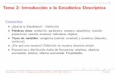 Tema 2: Introducci on a la Estad stica Descriptiva