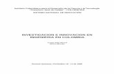 INVESTIGACION E INNOVACION EN INGENIERIA EN COLOMBIA