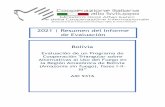 2021 | Resumen del Informe de Evaluación Bolivia