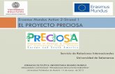 Erasmus Mundus Action 2-Strand 1 EL PROYECTO PRECIOSA