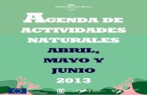AGENDA DE ACTIVIDADES NATURALES ABRIL, MAYO Y JUNIO