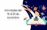 Actividades del 16 al 20 de noviembre - alboradadelenguaje.cl