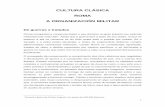 CULTURA CLÁSICA ROMA A ORGANIZACIÓN MILITAR