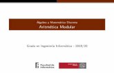 Álgebra y Matemática Discreta Aritmética Modular