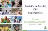 Rendición de Cuentas ICBF Regional Meta